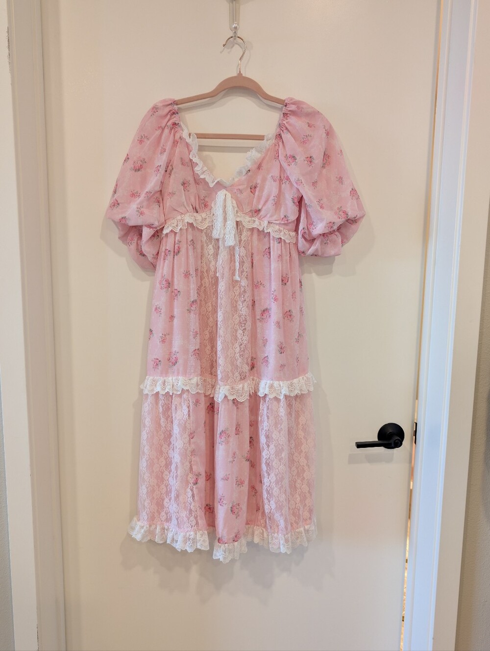 Eloise Rose Floral Lace Midi Dress